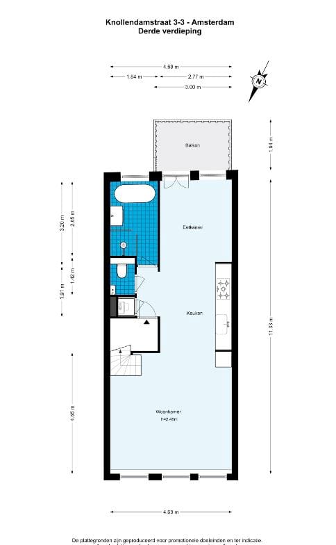 Foto 31 van Knollendamstraat 3-3