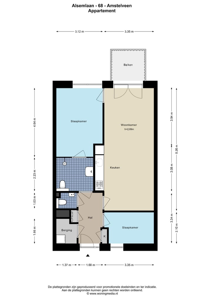 Appartement te koop: Alsemlaan 68, Amstelveen