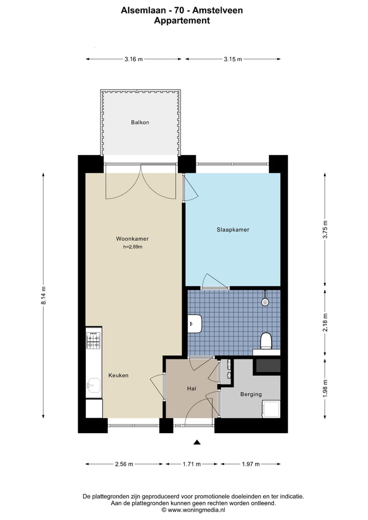 Appartement te koop: Alsemlaan 70, Amstelveen