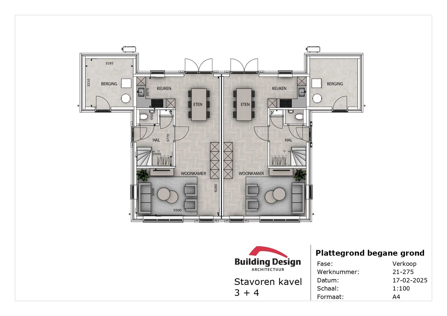 Foto 5 van Twee-onder-een kapwoningen (Bouwnr. 3)