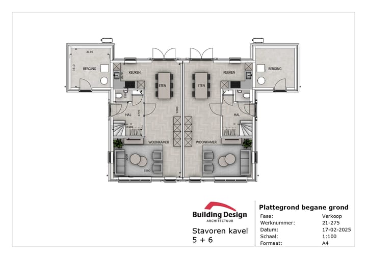 Foto 5 van Twee-onder-een kapwoningen (Bouwnr. 5)