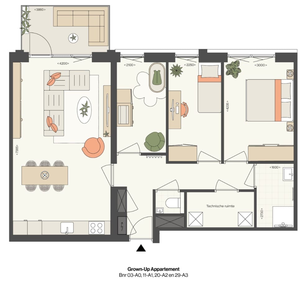 Foto 4 van Grown-Up appartement (Bouwnr. 11-A1)