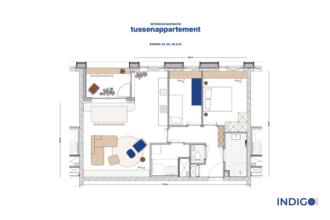 Foto 7 van Tussen appartementen (Bouwnr. 40)