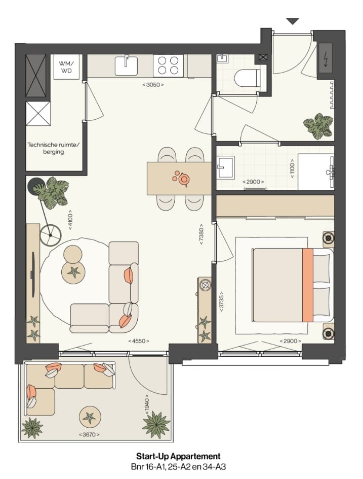 Foto 5 van Start-Up appartement (Bouwnr. 25-A2)