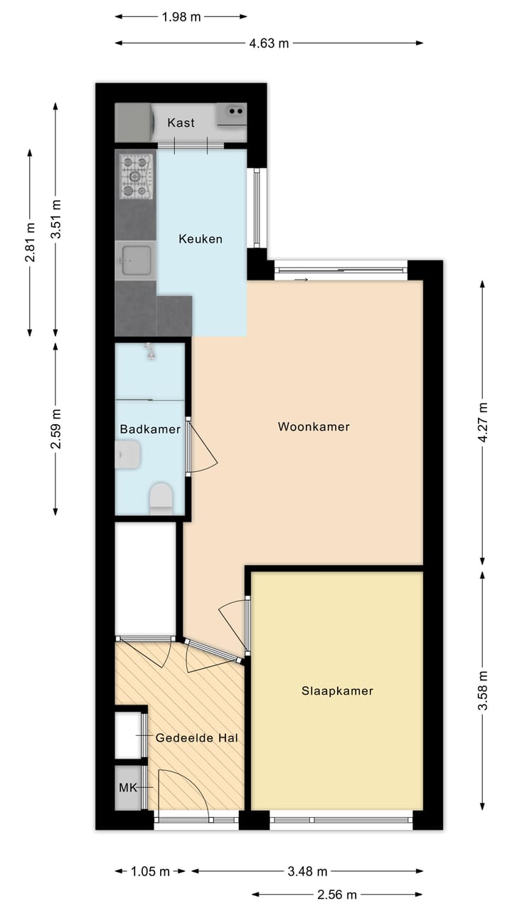 Ground floor apartment with sunny garden in Leiden's Transvaal neighborhood — 74