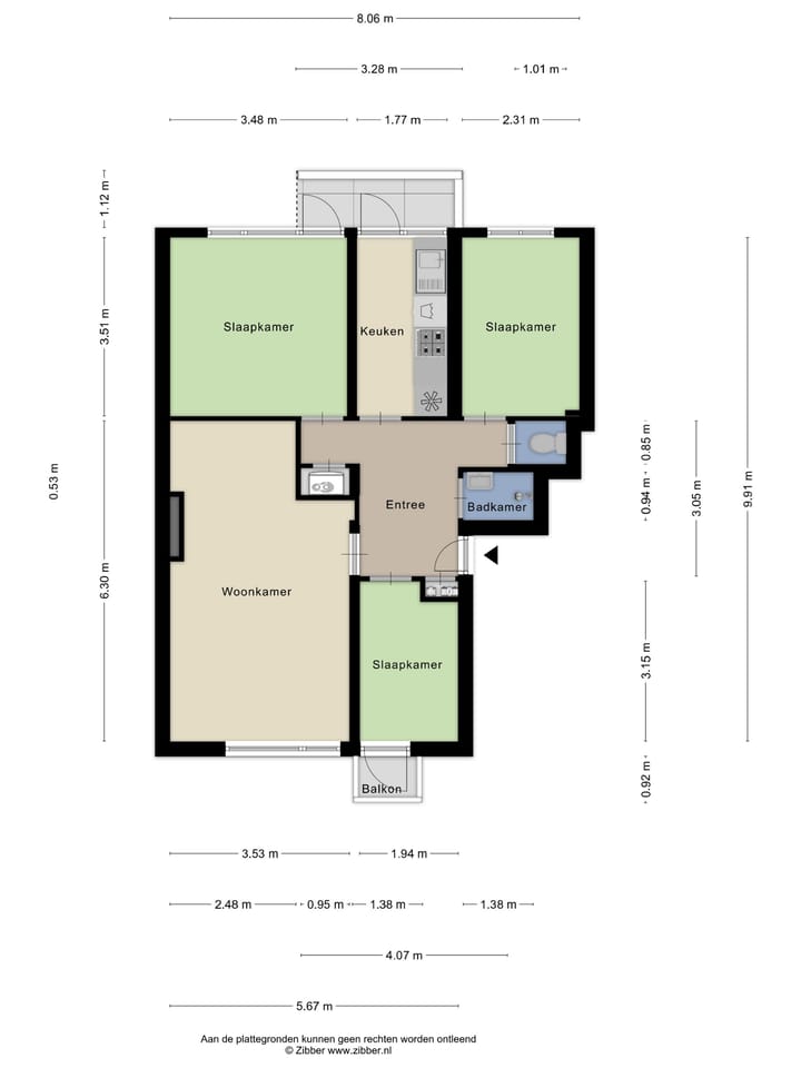 Spacious 4-room apartment in the heart of Rotterdam center — 73