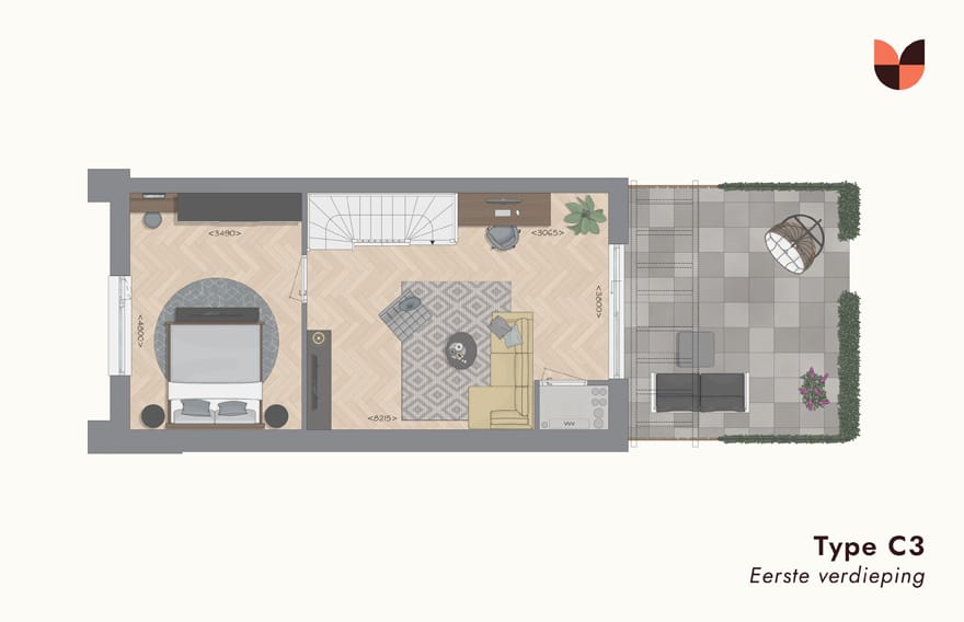 Foto 13 van Herenhuis Type C3 (Bouwnr. 79)