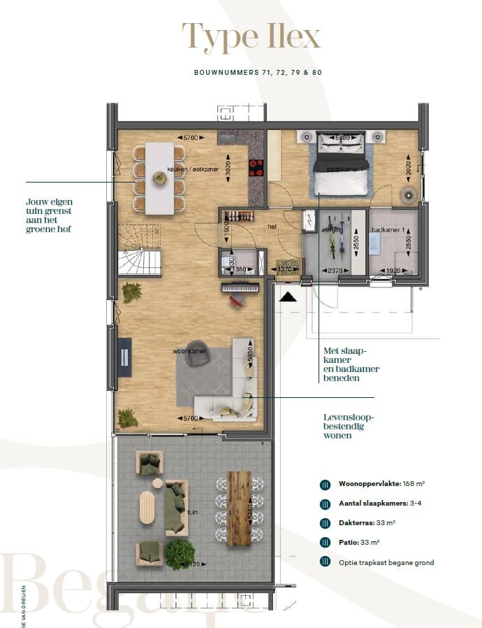 Foto 6 van Het Dreijenhof -  twee-onder-een-kapwoning (Bouwnr. 71)
