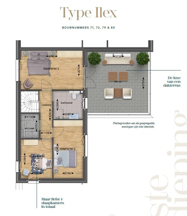 Foto 7 van Het Dreijenhof -  twee-onder-een-kapwoning (Bouwnr. 79)