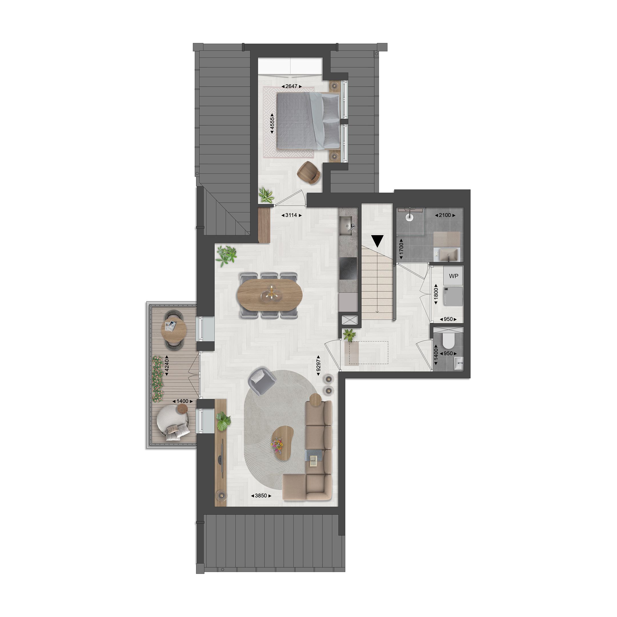 Foto 6 van 6 | 2 kmr app | Stadshoeve Lievendaal (Bouwnr. 6)