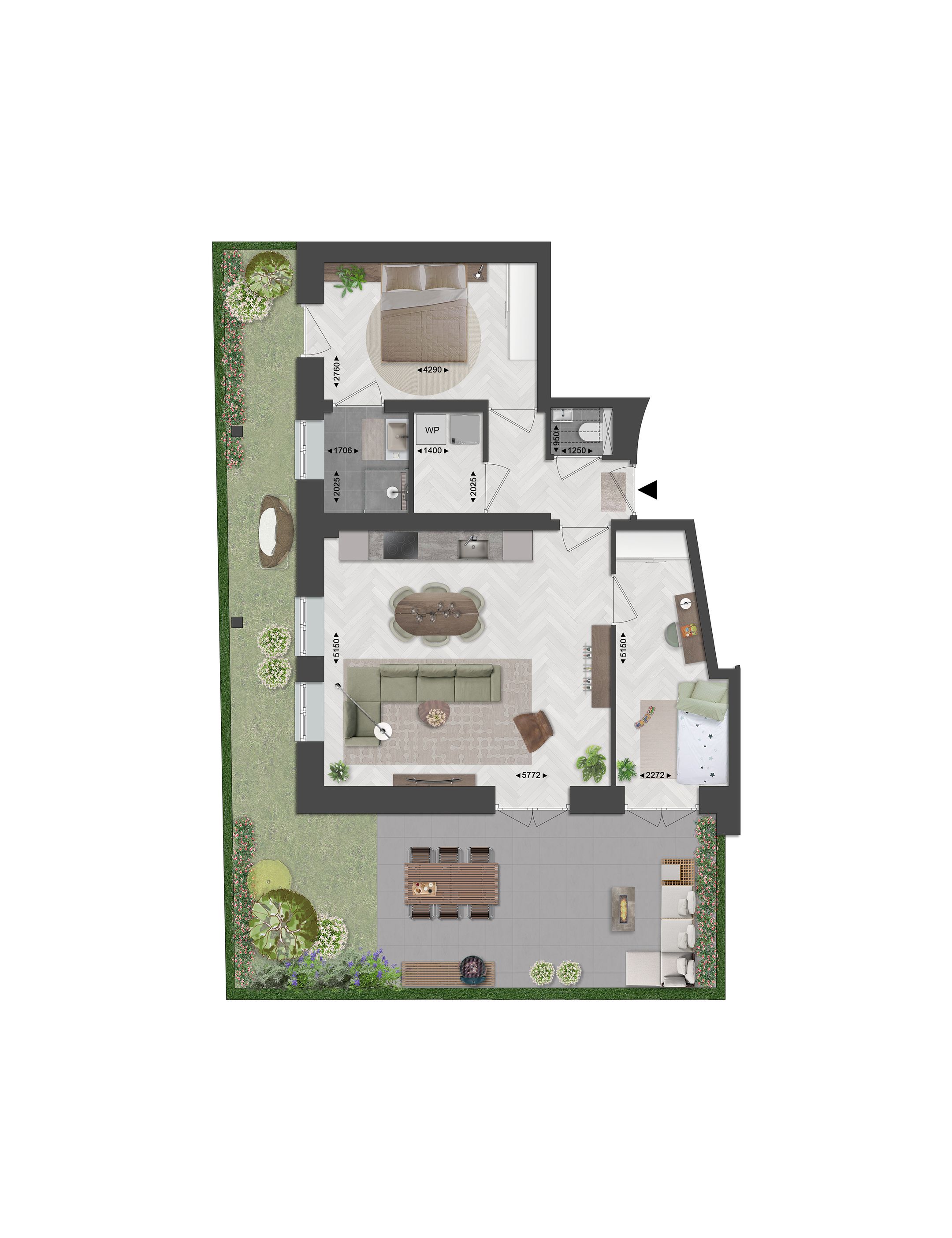 Foto 6 van 1 | 3 kmr app | Stadshoeve Lievendaal (Bouwnr. 1)