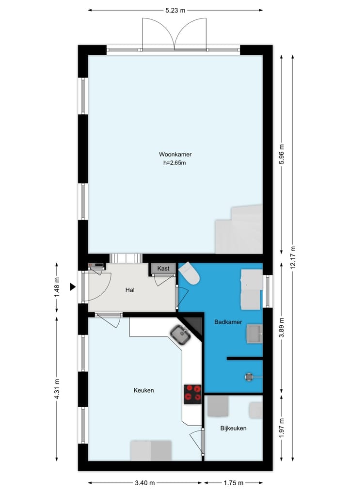 Characteristic semi-detached home with unique riverside location and five bedrooms — 73