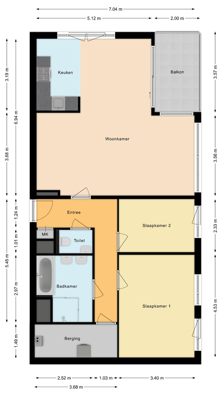 Well-maintained 3-room apartment with balcony in Zaandam — 67