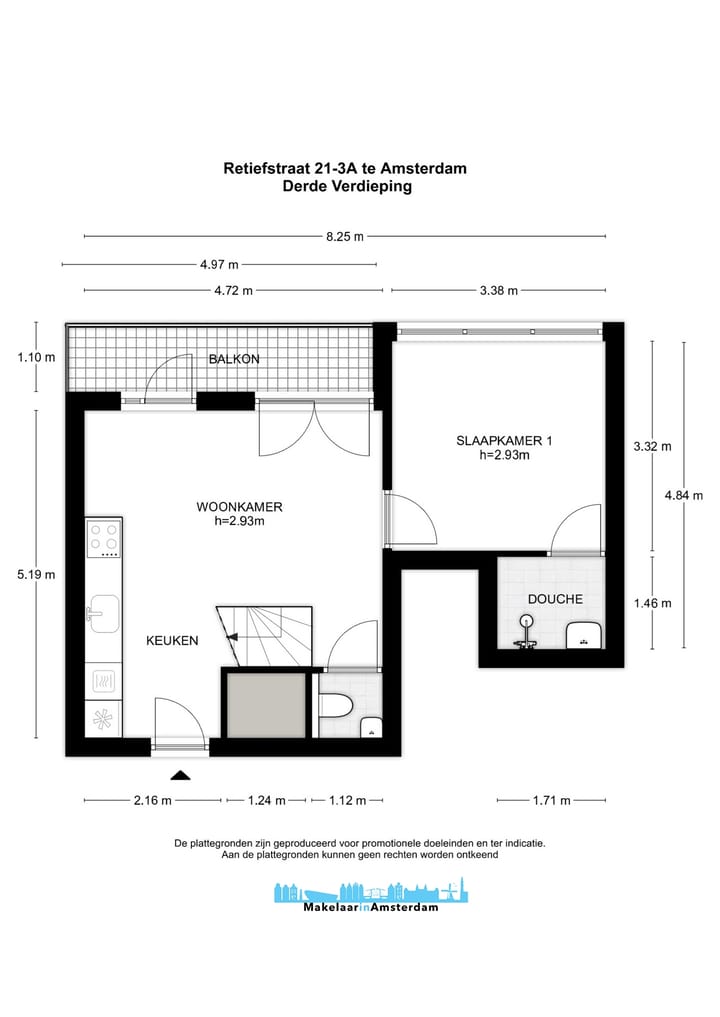 Renovated Apartment with Two Bathrooms and Sunny Balcony in Amsterdam Oost — 64