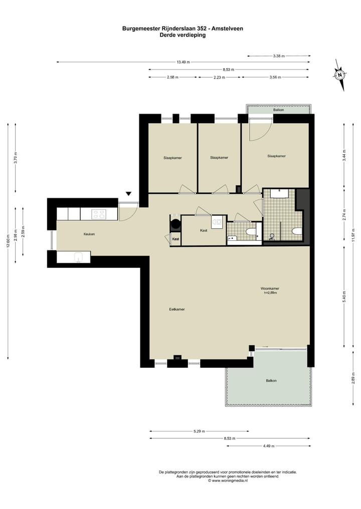 Luxurious 4-Room Apartment with South-Facing Terrace in The Mayor — 104