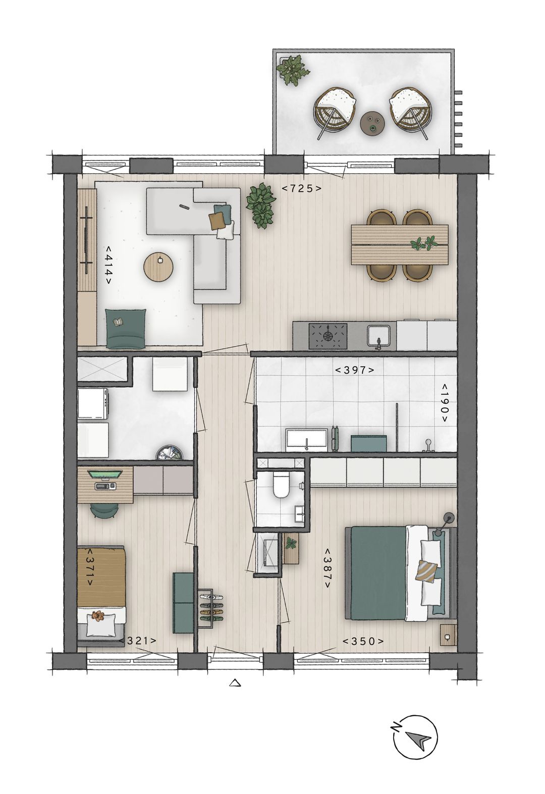 Foto 2 van Woningtype C (Bouwnr. A14 (BG))