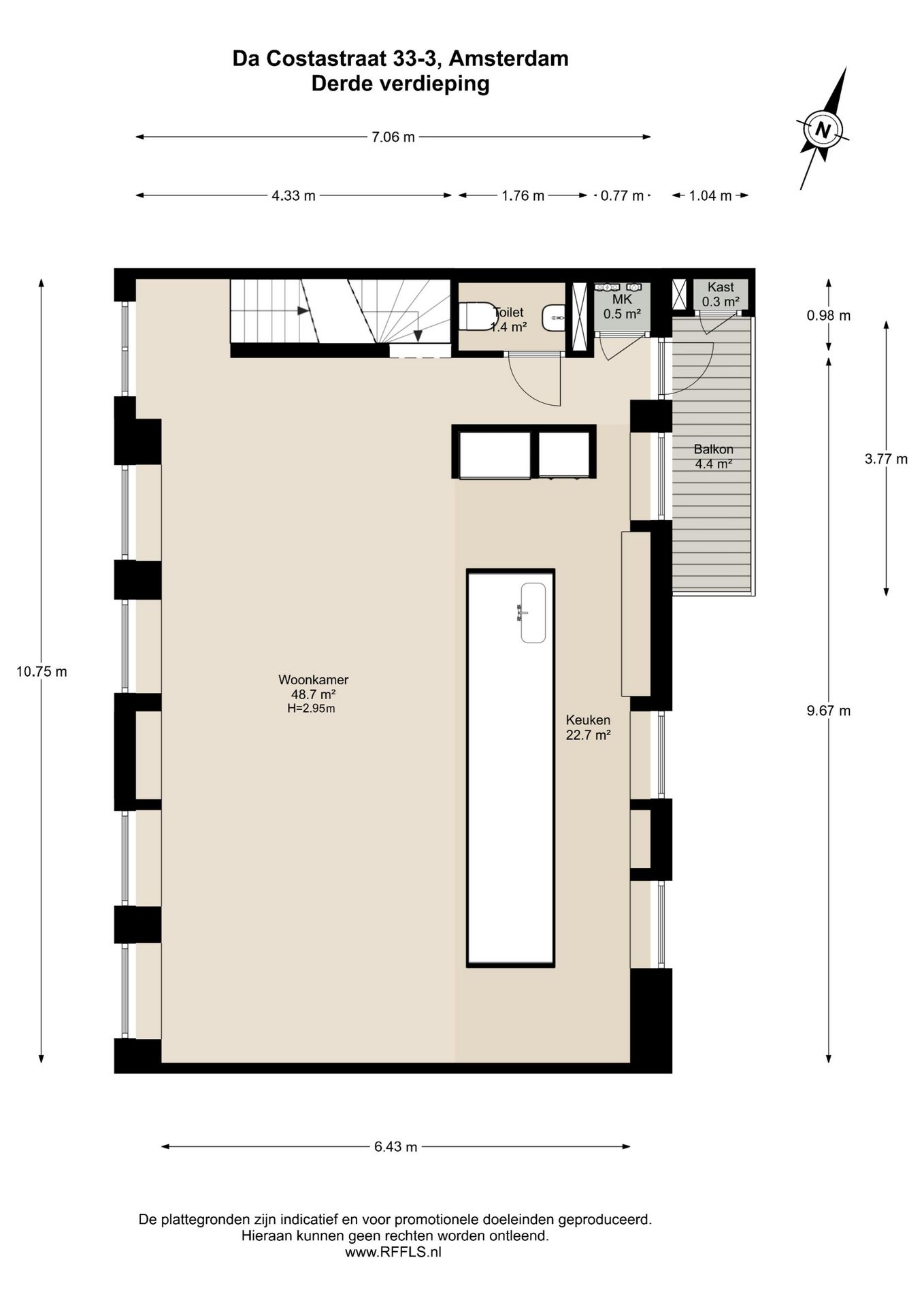 Foto 40 van Da Costastraat 33-3