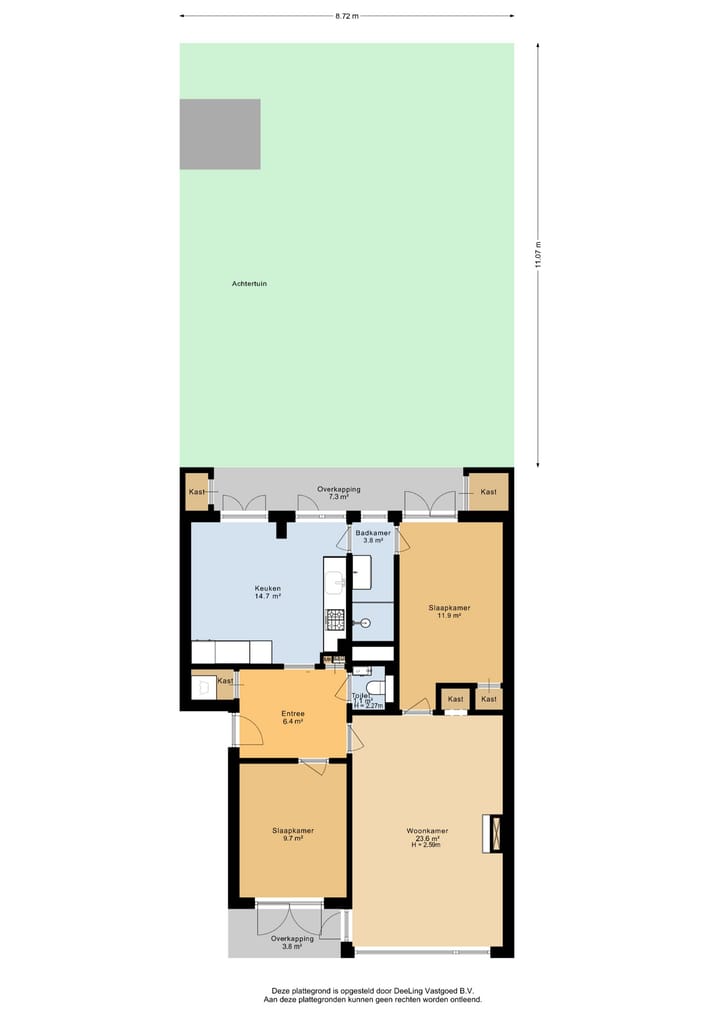 Move-in ready ground floor apartment with lovely backyard and canopy — 78