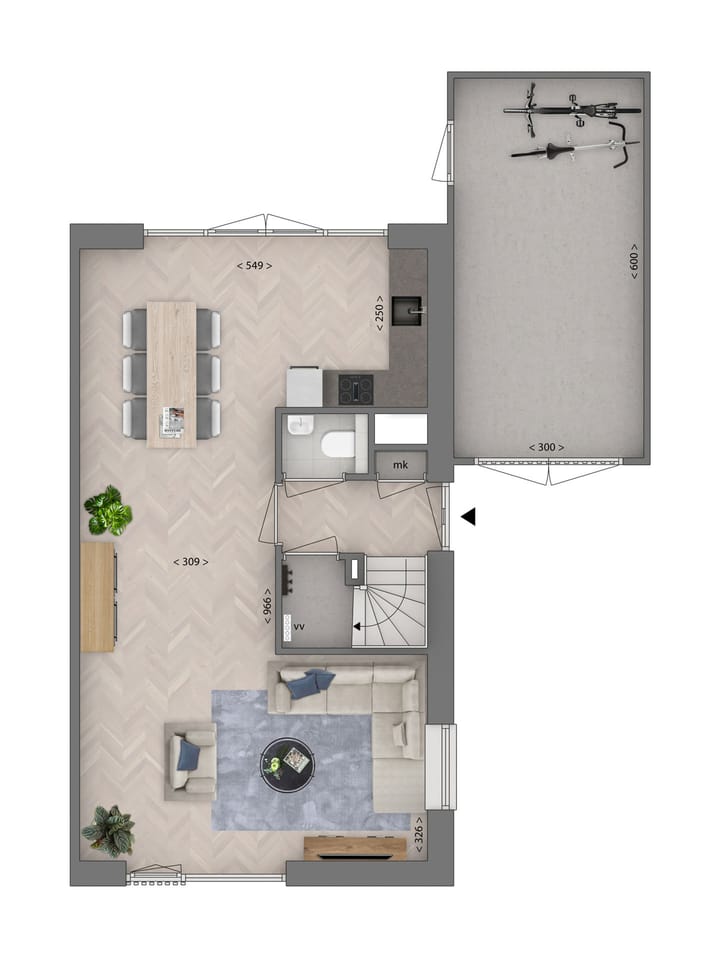 Foto 3 van 2 onder 1 kapwoning type D (Bouwnr. 27)