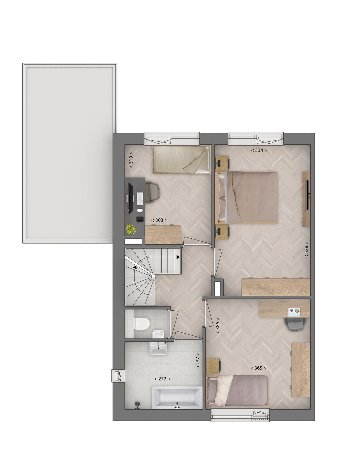 Foto 4 van 2 onder 1 kapwoning type E (Bouwnr. 48)