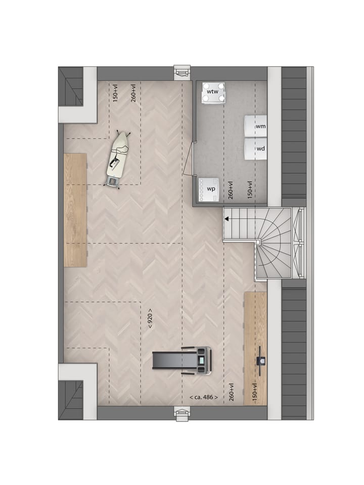 Foto 5 van 2 onder 1 kapwoning type E (Bouwnr. 56)