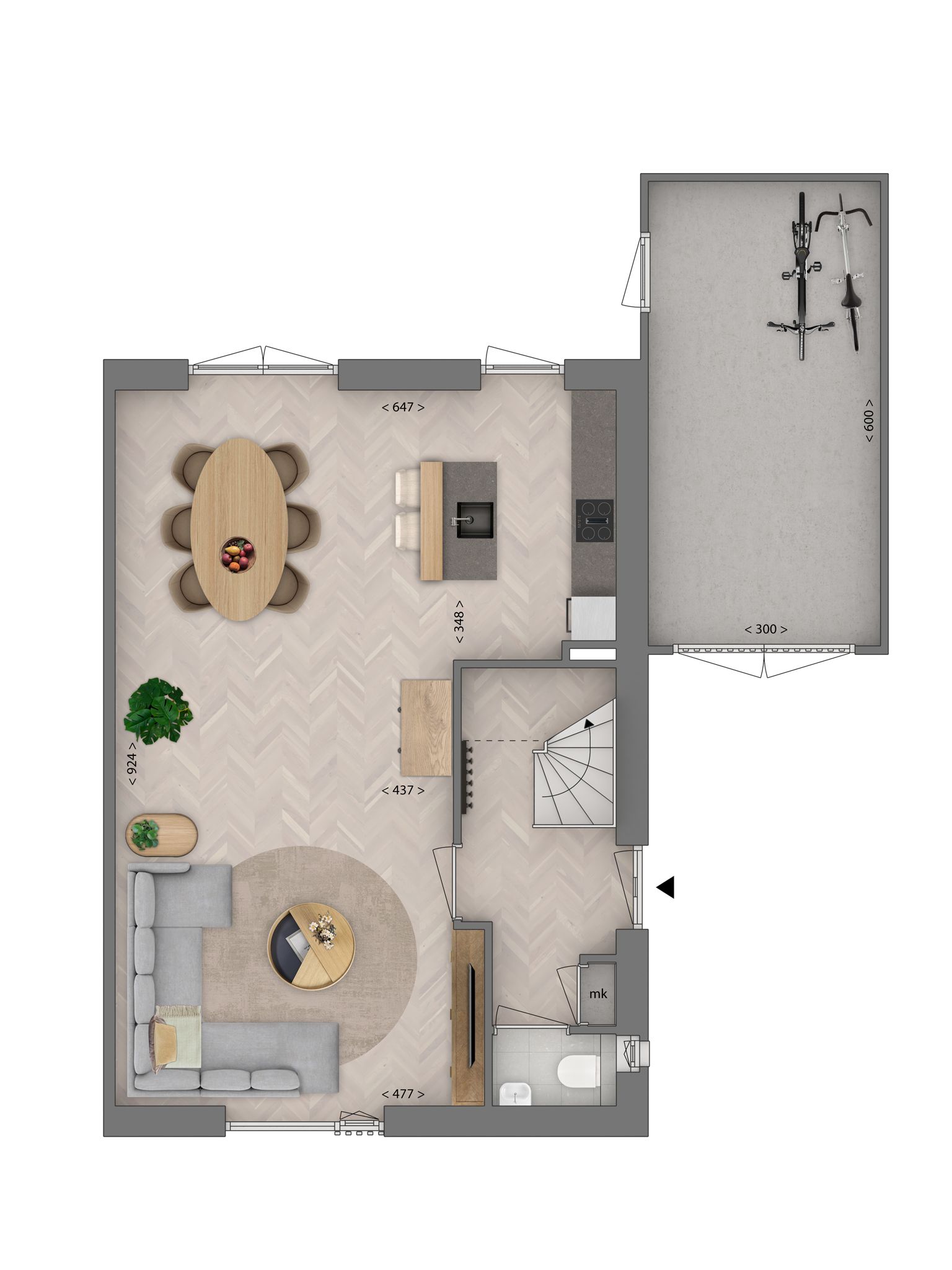 Foto 3 van 2 onder 1 kapwoning type E (Bouwnr. 47)