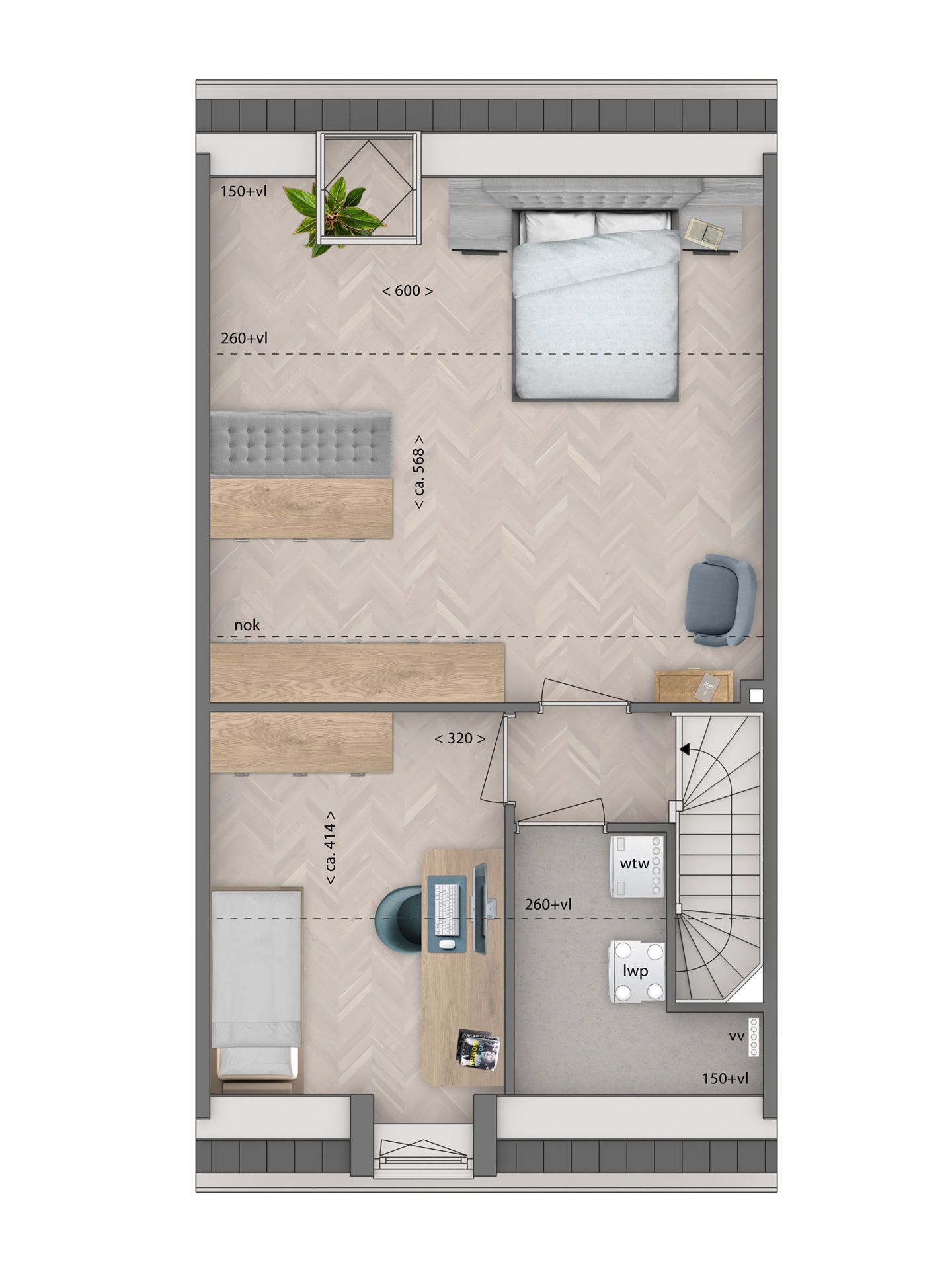 Foto 3 van Levensloop hoekwoning type H (Bouwnr. 42)