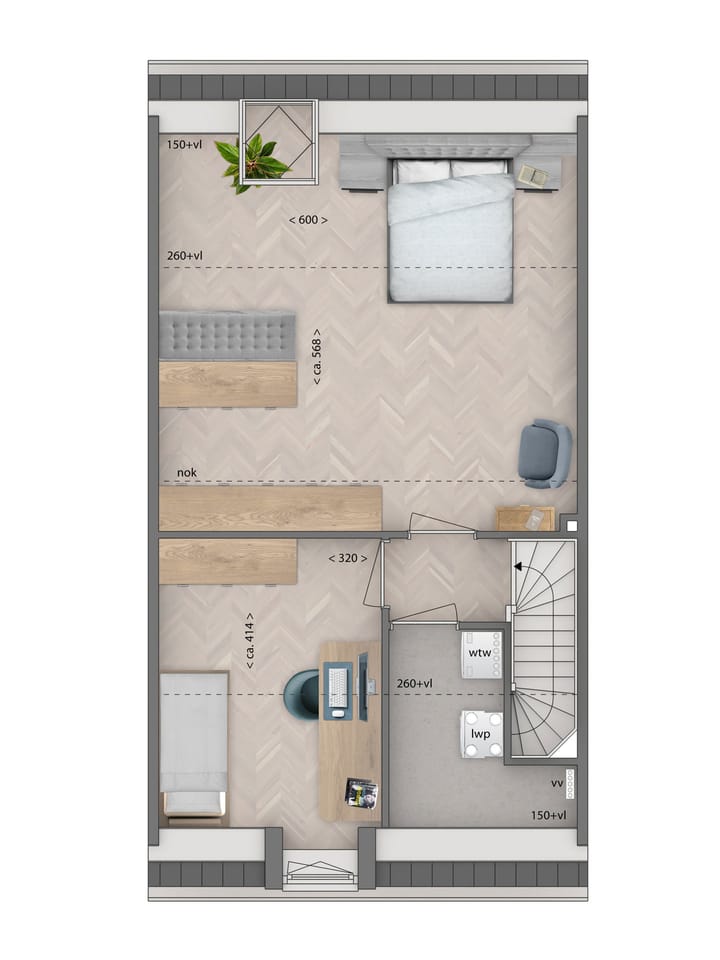 Foto 3 van Levensloop hoekwoning type H (Bouwnr. 42)