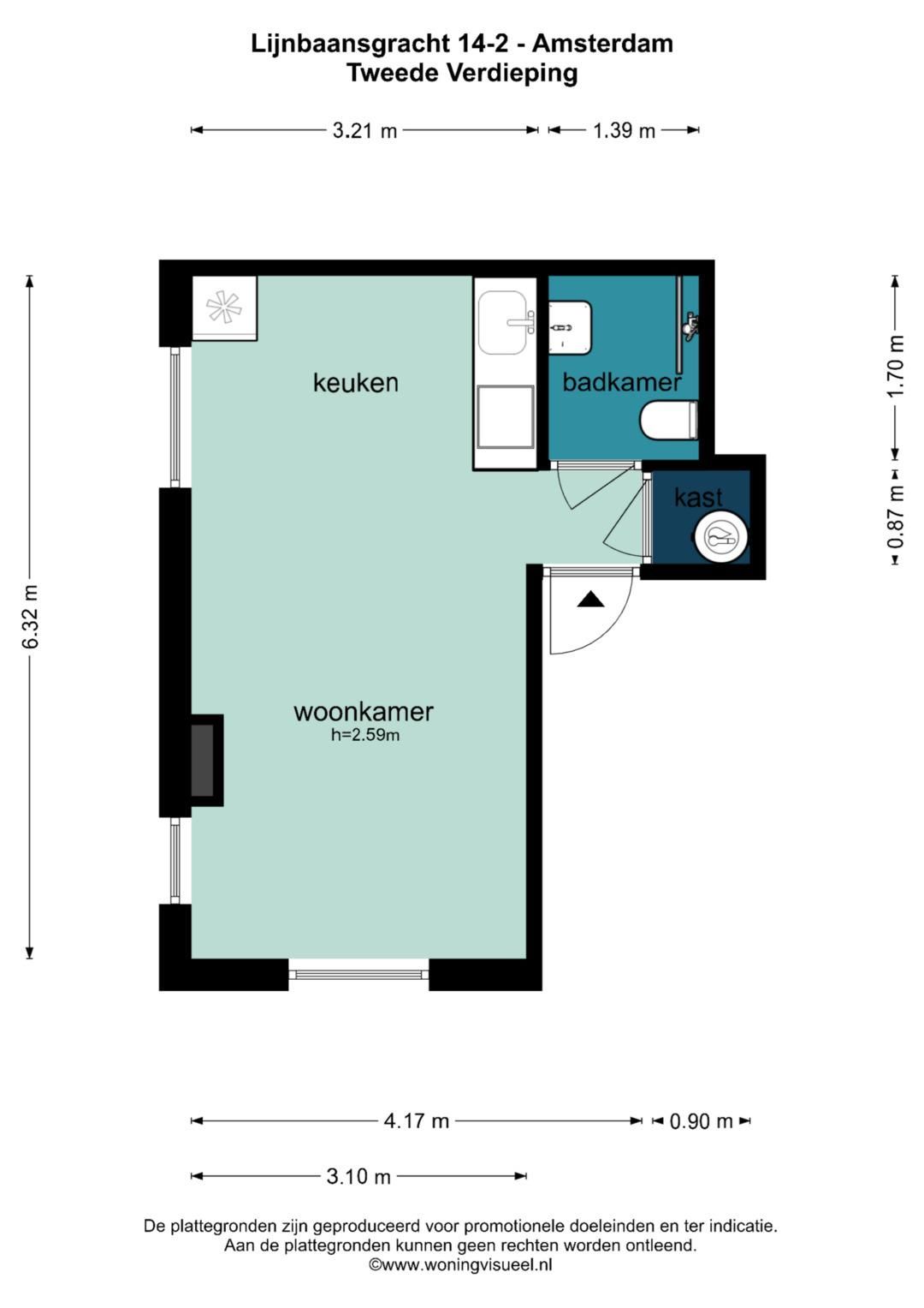 Foto 20 van Lijnbaansgracht 14-2