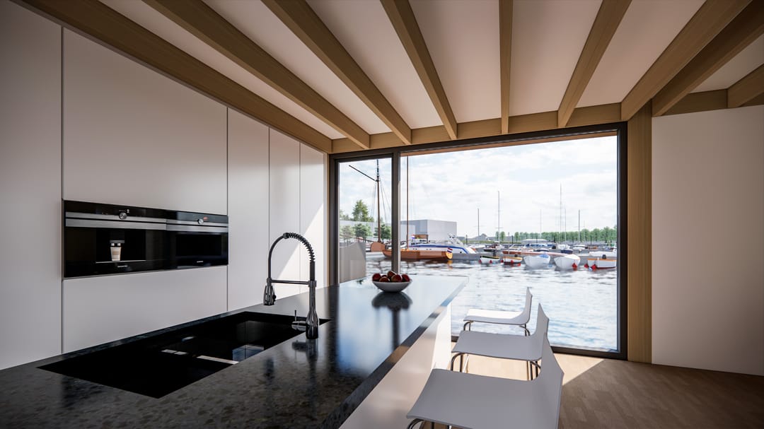 Foto 7 van Ligplaats met nieuwbouwark in Marinapark Houthaven Zaandam