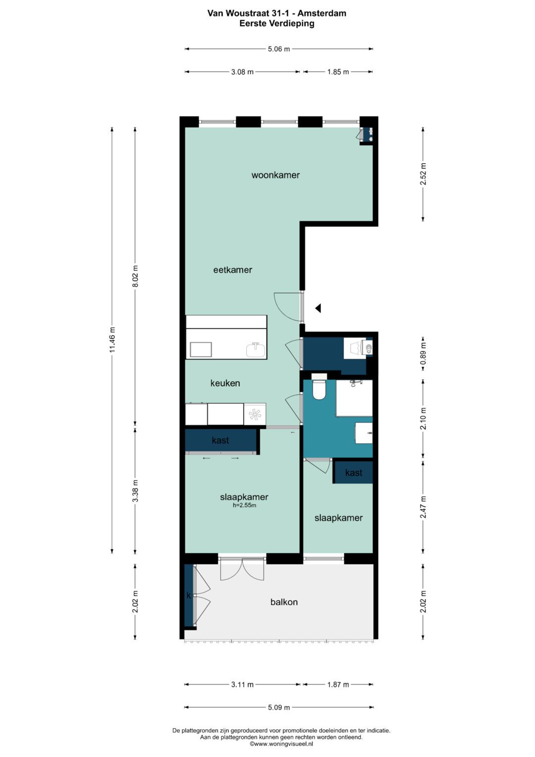 Foto 30 van Van Woustraat 31-1