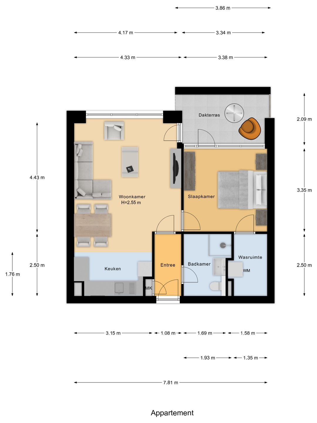 Ground floor apartment with private terrace in Vanekerstaete — 27