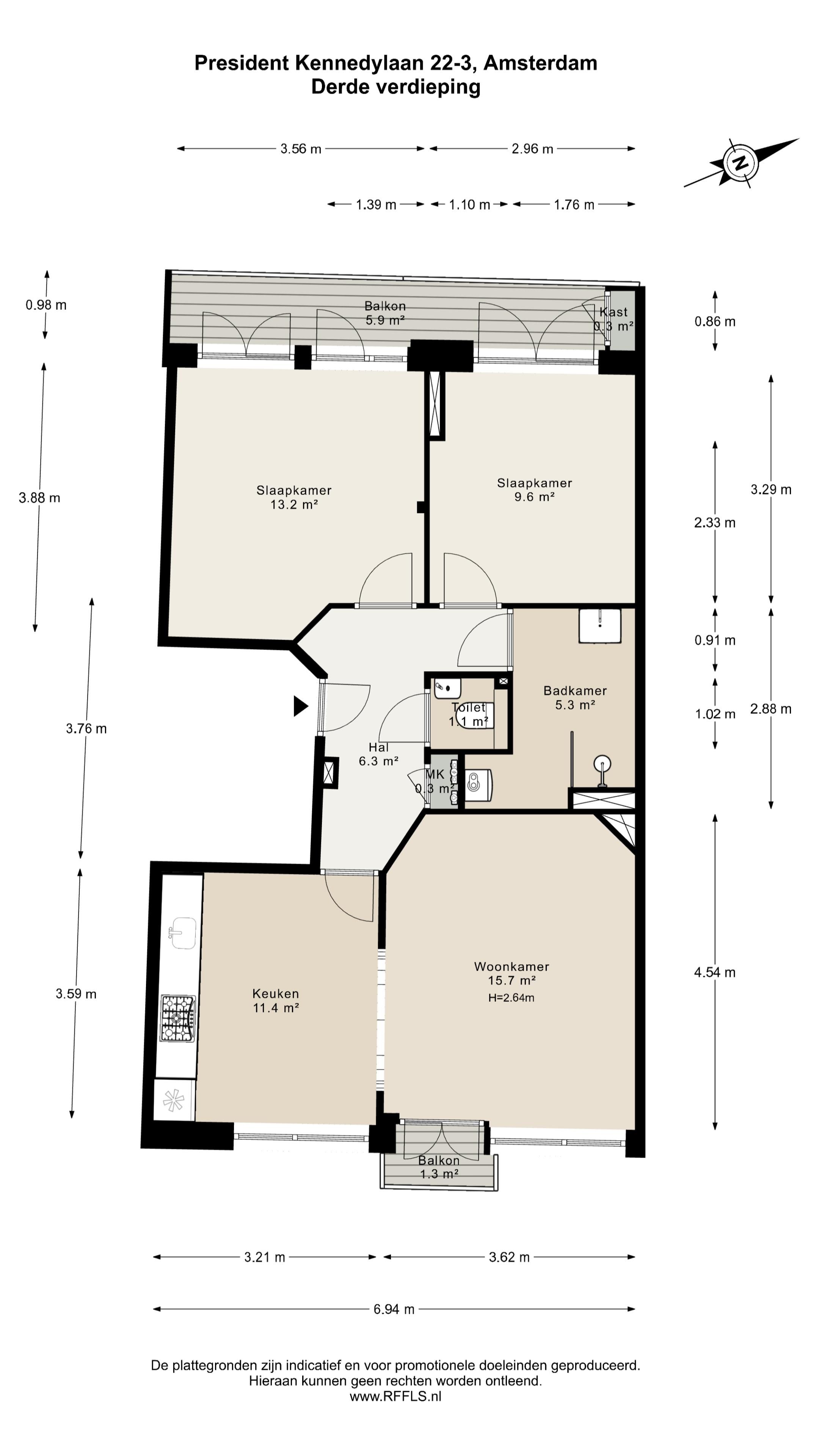 Foto 33 van President Kennedylaan 22-3