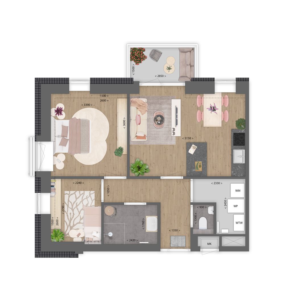 Photo 2 of 3-kamer appartement (Bouwnr. A18)