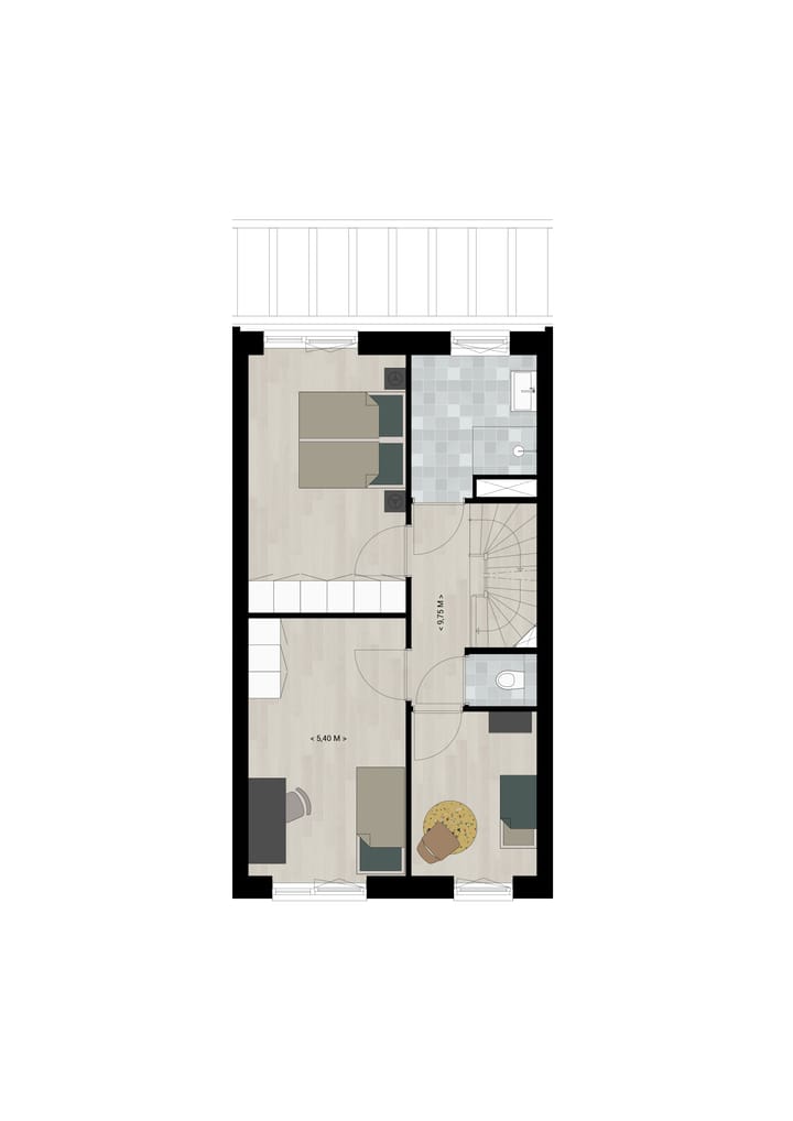 Foto 5 van Tussenwoning Type B (Bouwnr. 2)