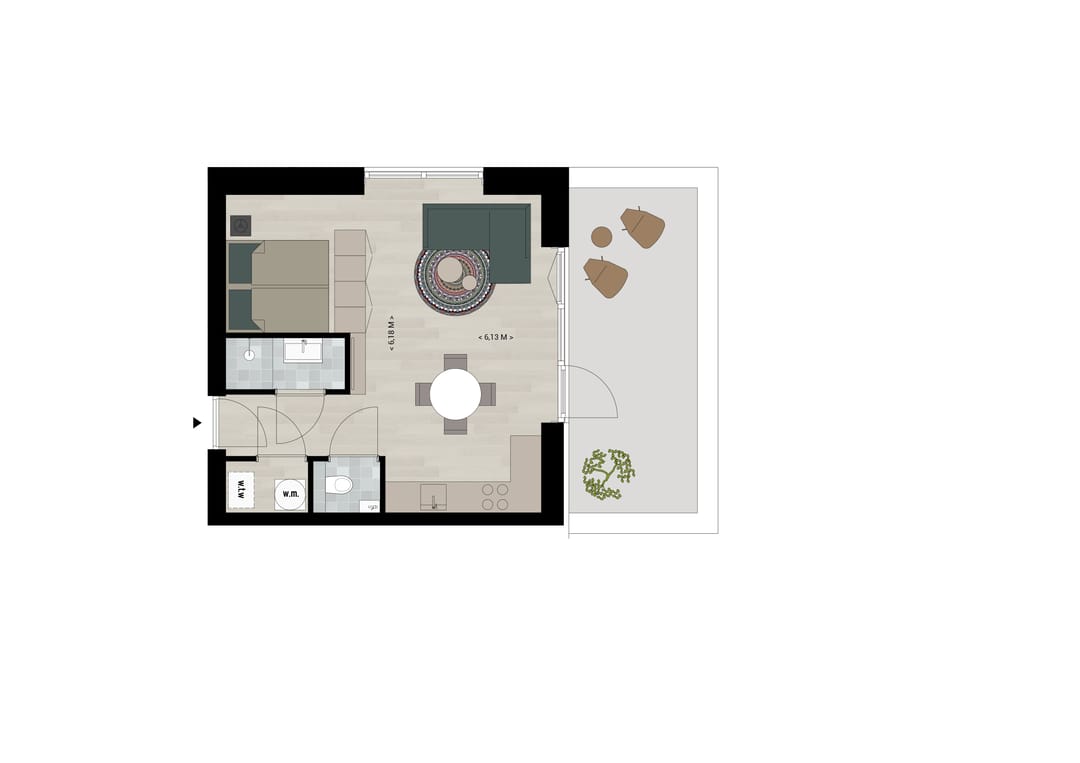 Foto 2 van Appartement type D (Bouwnr. C0.1)