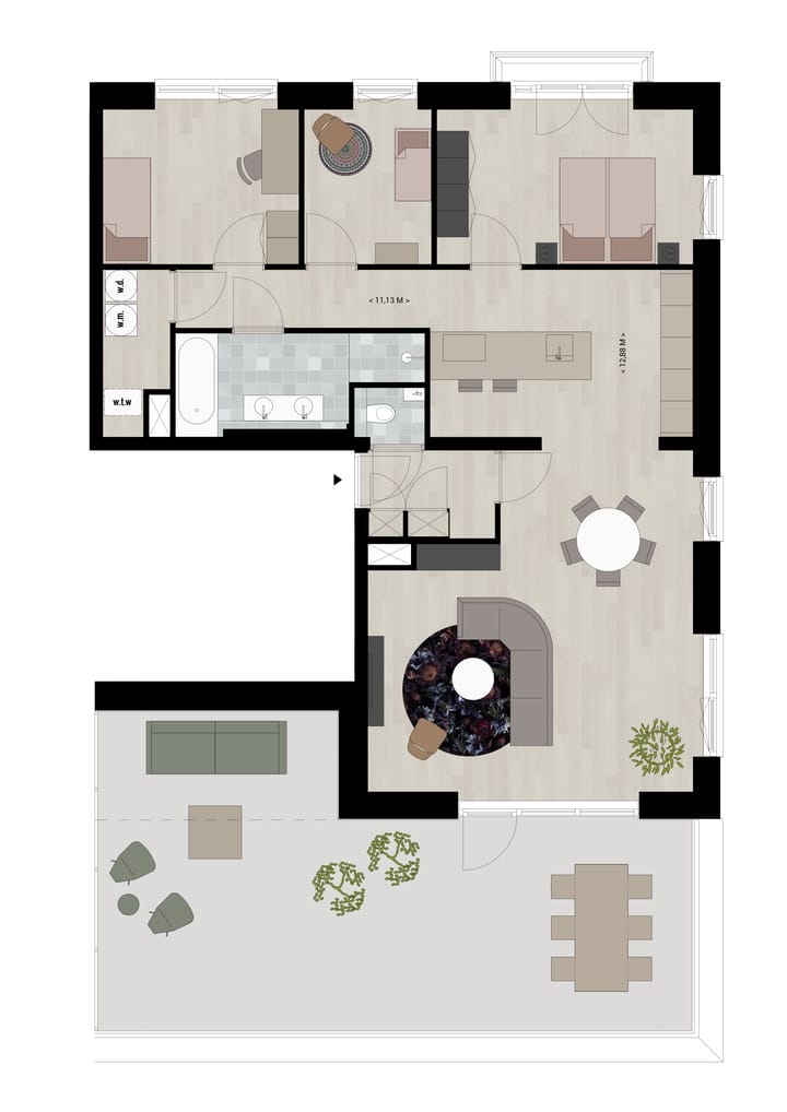 Foto 3 van Appartement type E (Bouwnr. A3.1)