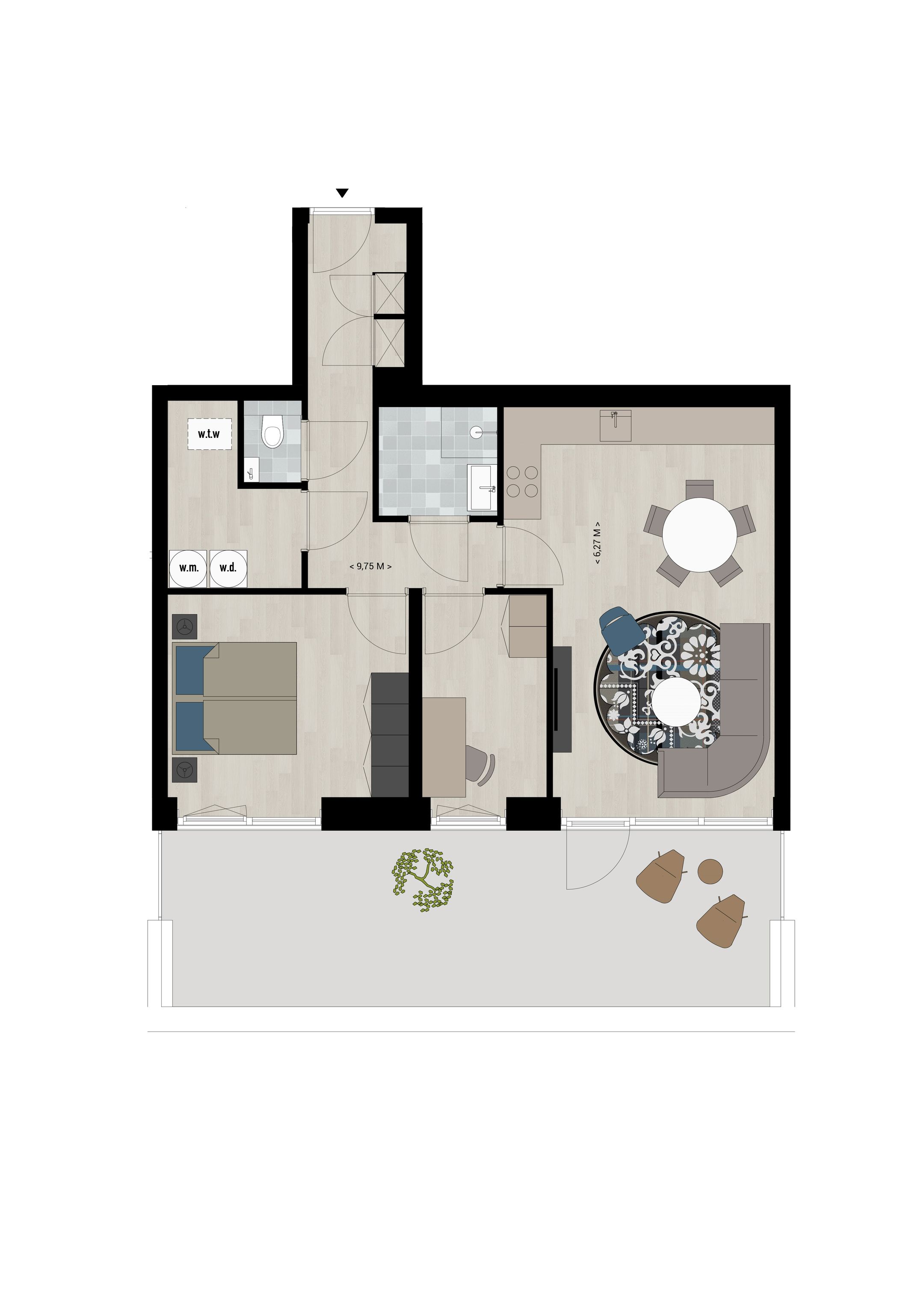 Foto 3 van Appartement type C (Bouwnr. A2.4)