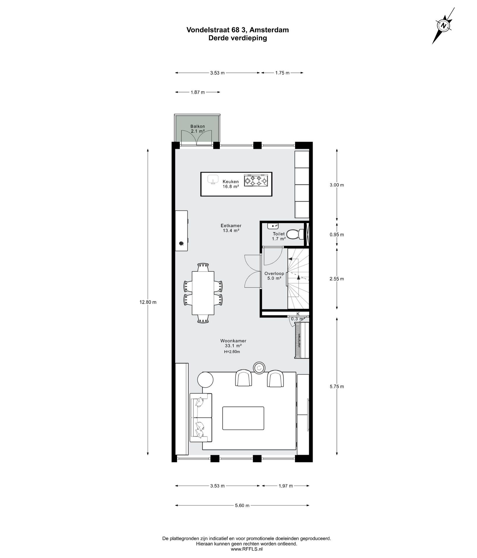 Foto 18 van Vondelstraat 68-3