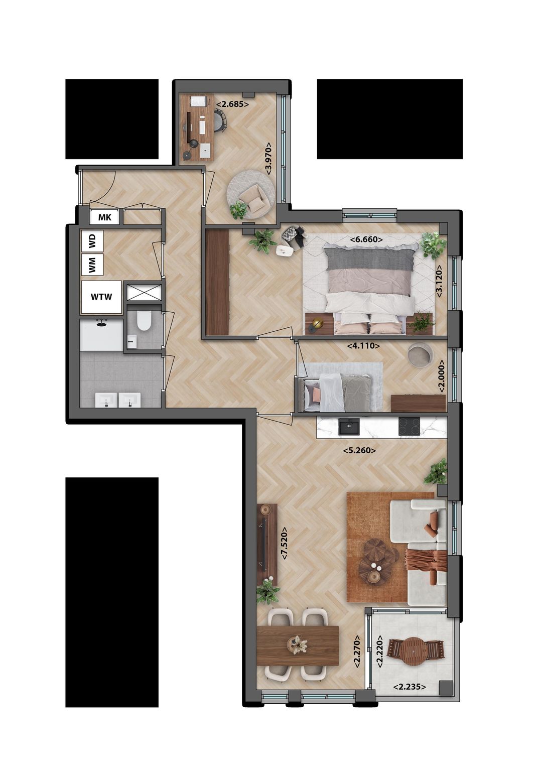 Foto 1 van Appartement 2e verdieping | 2.3 (Bouwnr. 6)