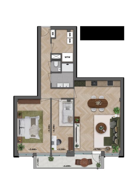 Appartement 2e verdieping | 2.2 thumbnail