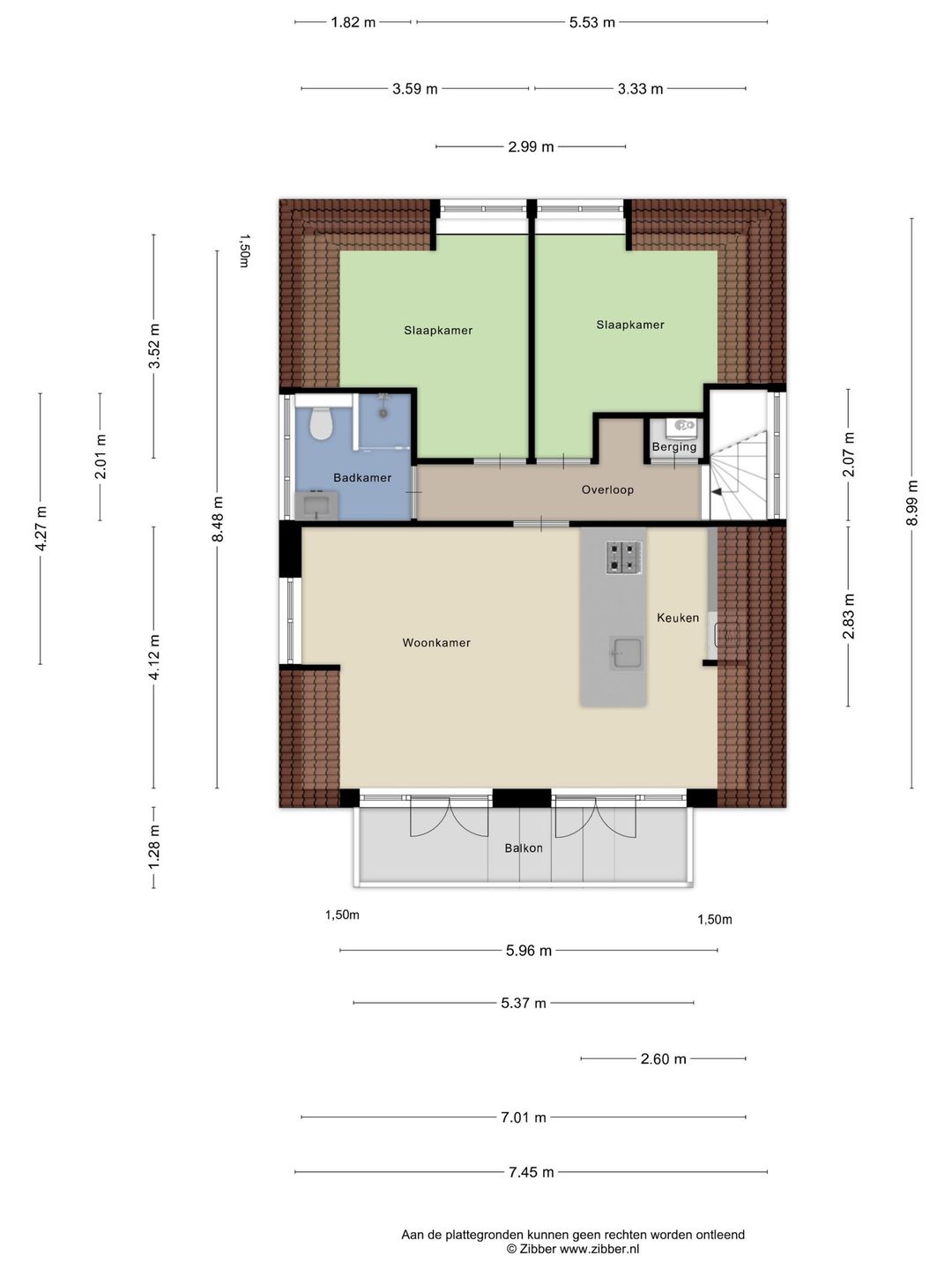 Modern Upper Apartment with South Balcony in Delft — 31