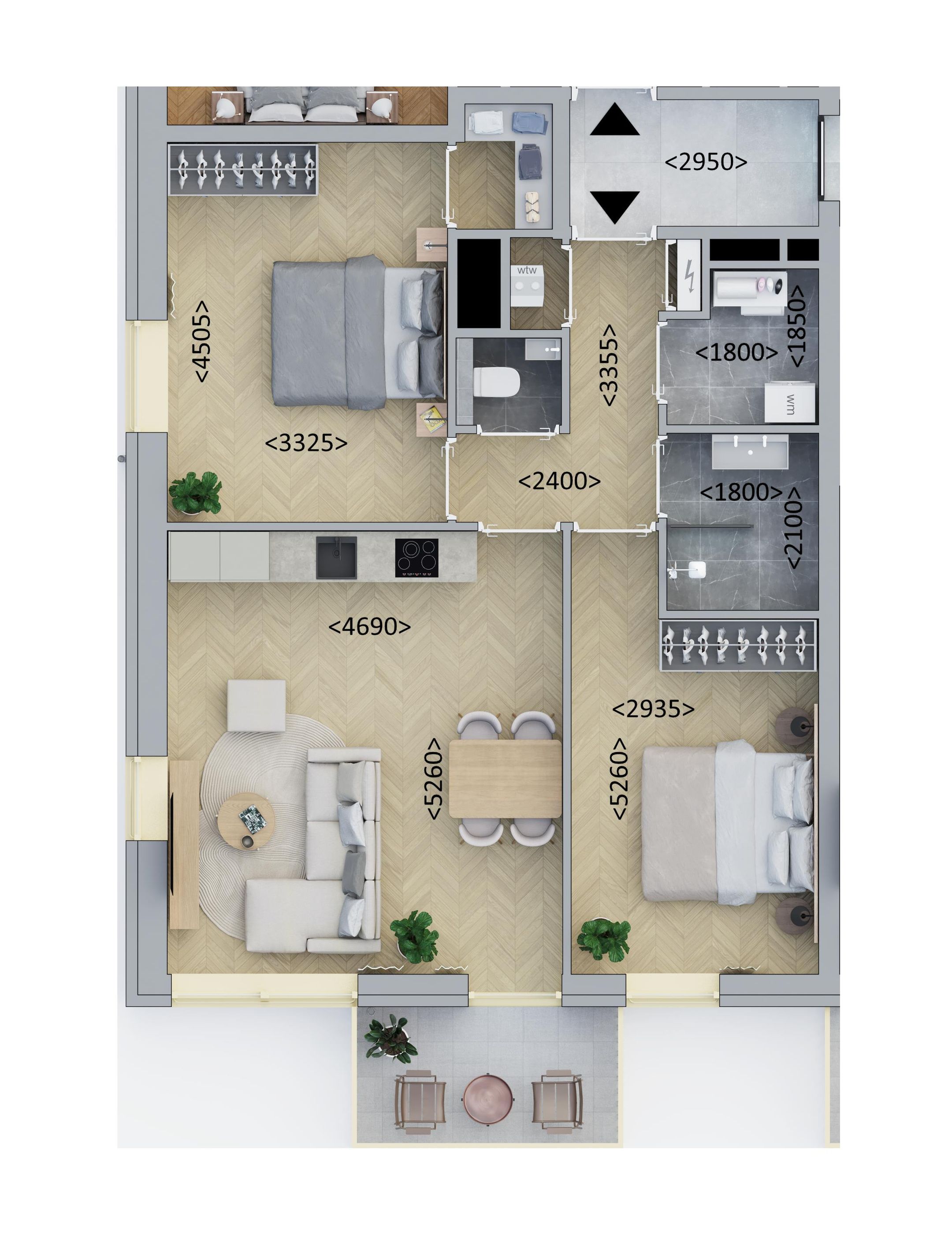 Hoekappartement (Bouwnr. D3.8)  false