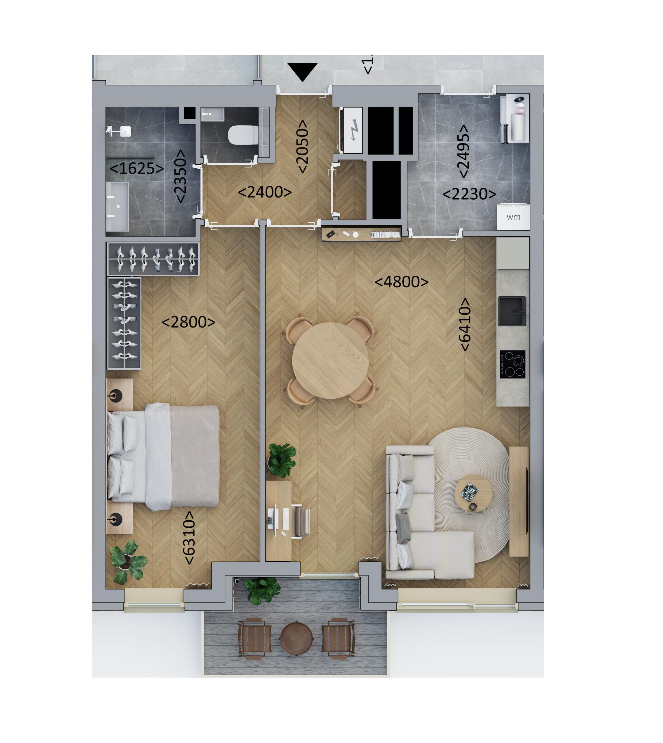 Tussenappartement (Bouwnr. C2.5)  false