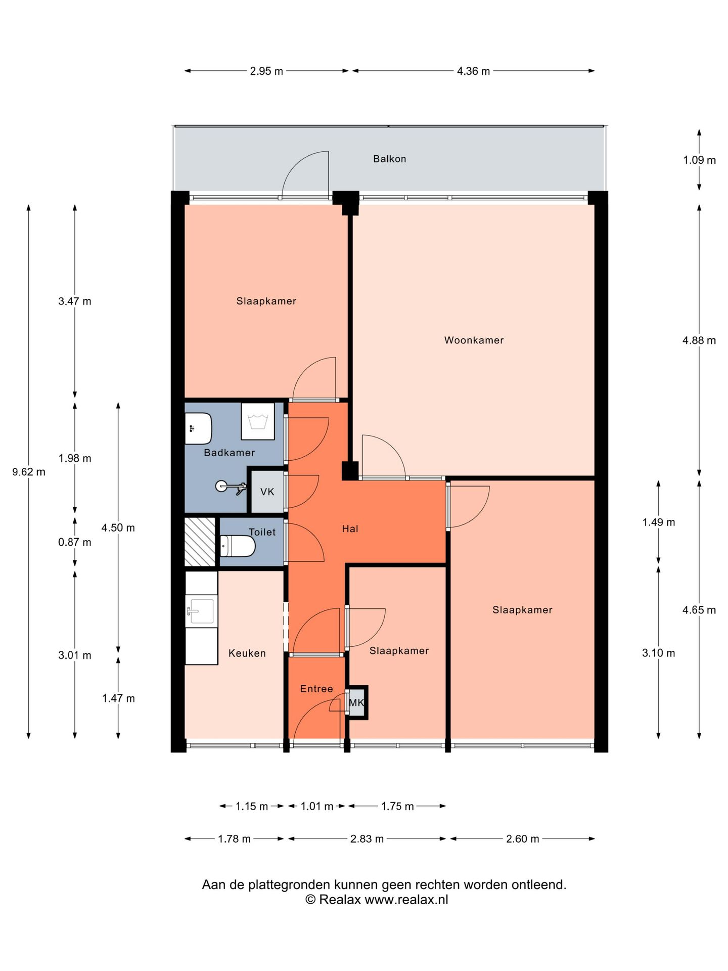 Spacious Apartment with Three Bedrooms and Sunny West Balconon in Leiden — 34