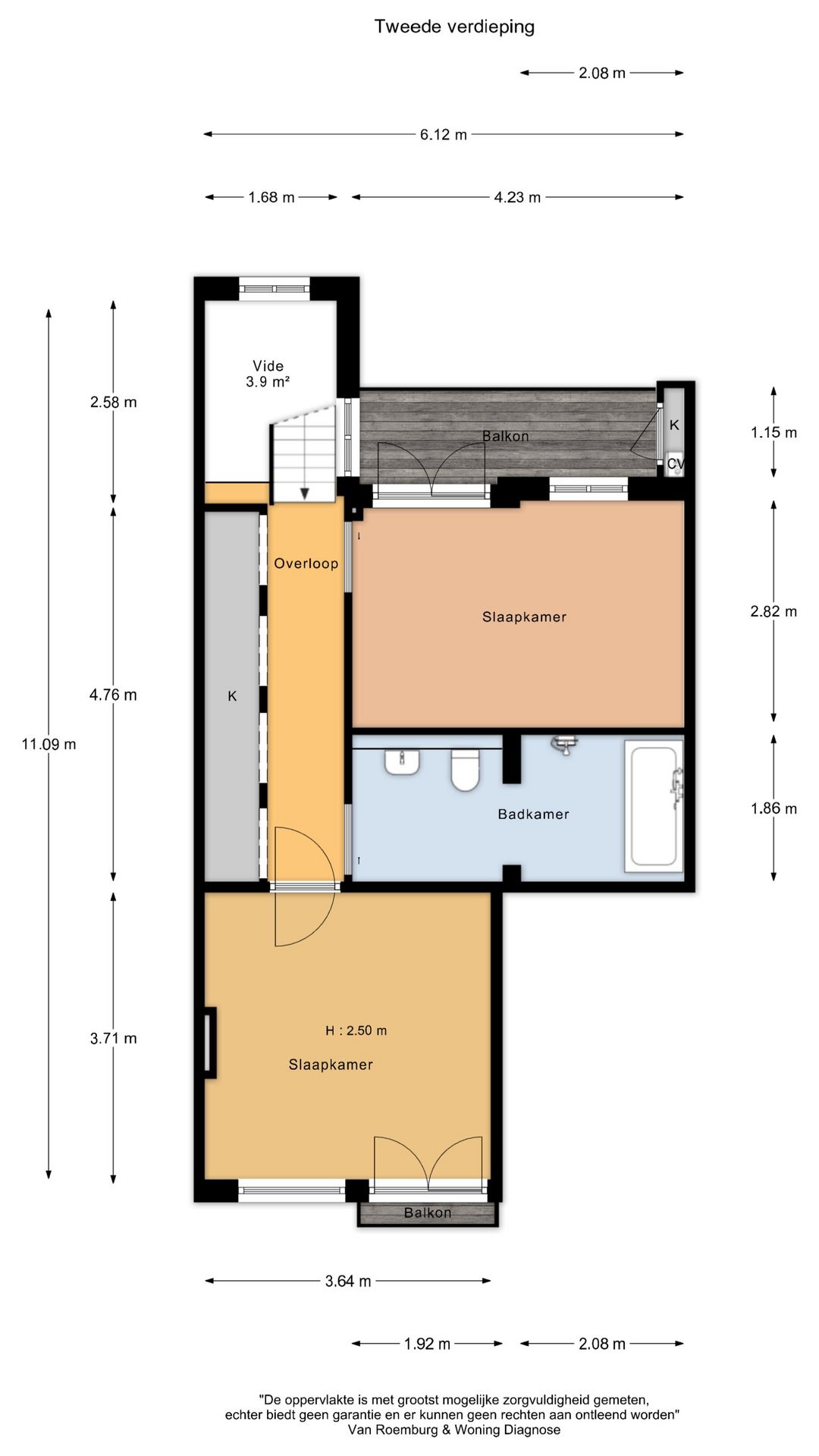Lovely Renovated Double Floor Apartment with Two Bedrooms and South Facing Balconies in De Pijp — 24