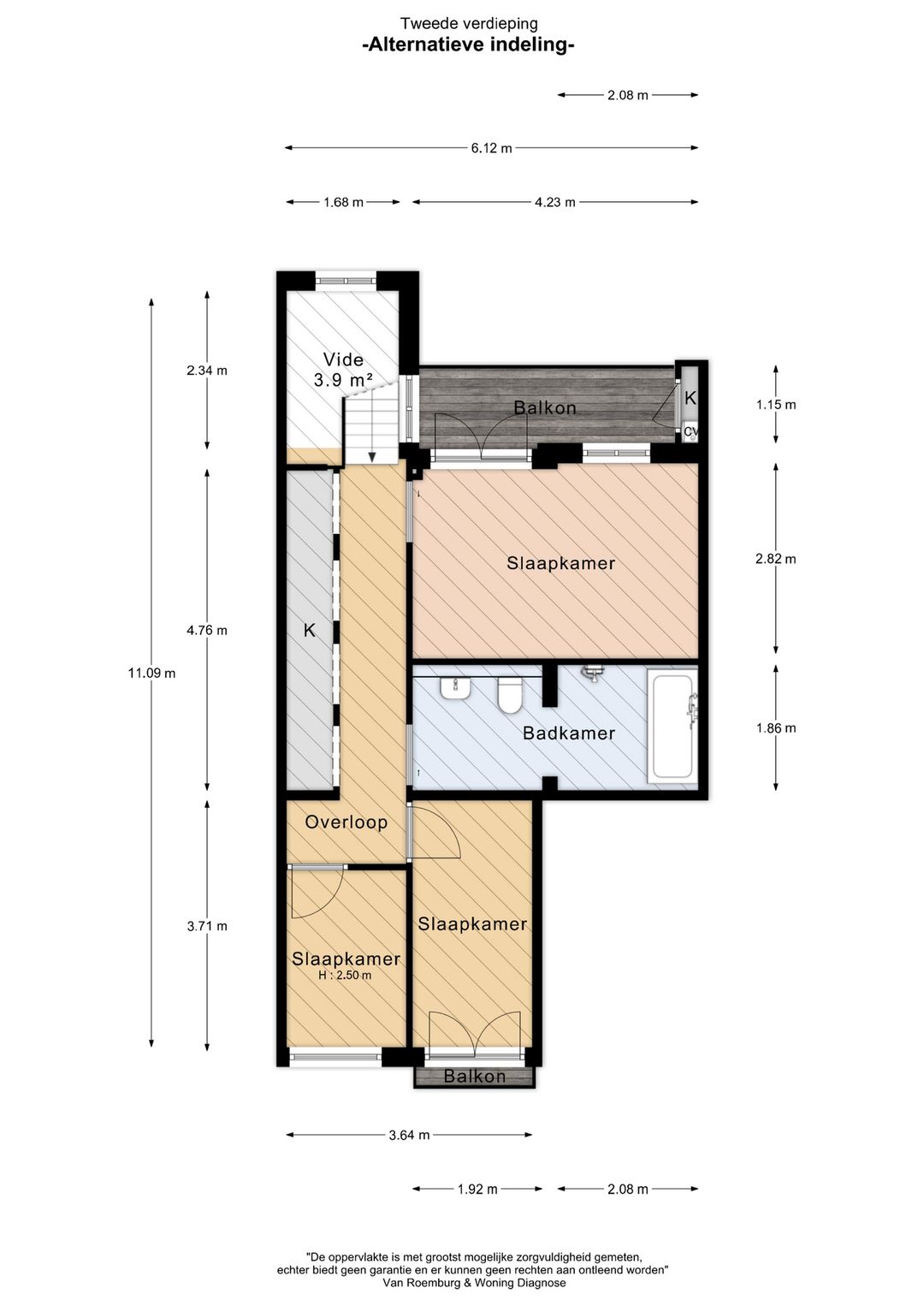 Lovely Renovated Double Floor Apartment with Two Bedrooms and South Facing Balconies in De Pijp — 25