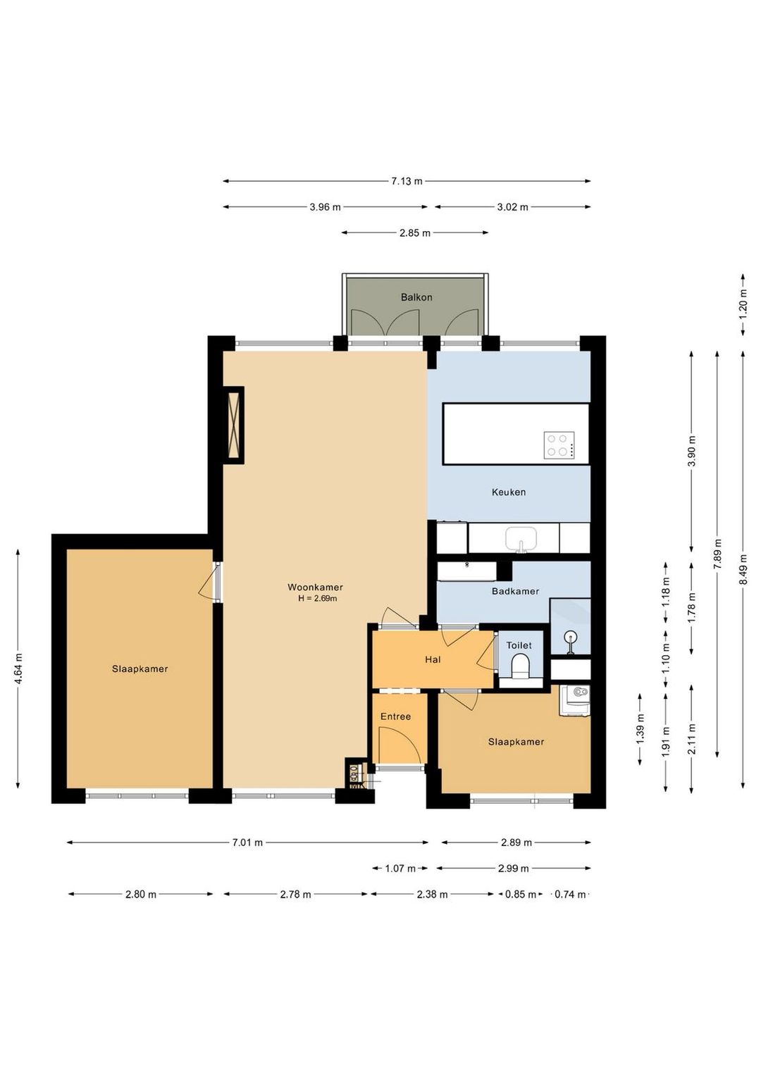 Modernized 2-bedroom apartment with balcony in Noordwijk — 27