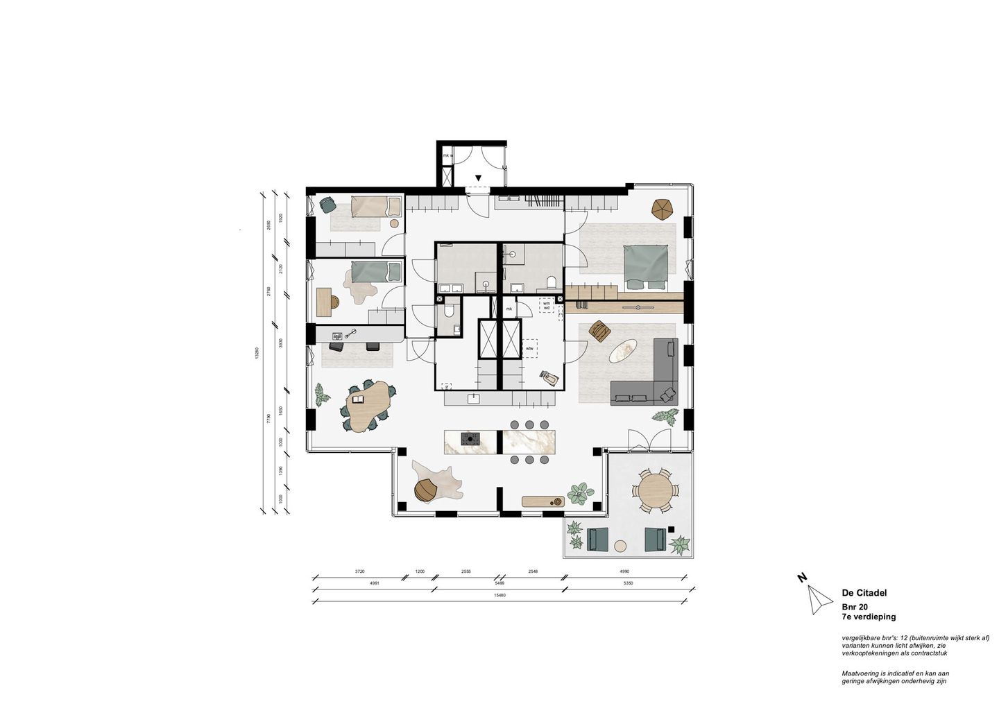 Photo 10 of 4 kamer appartement XXL incl PP (Bouwnr. 20)