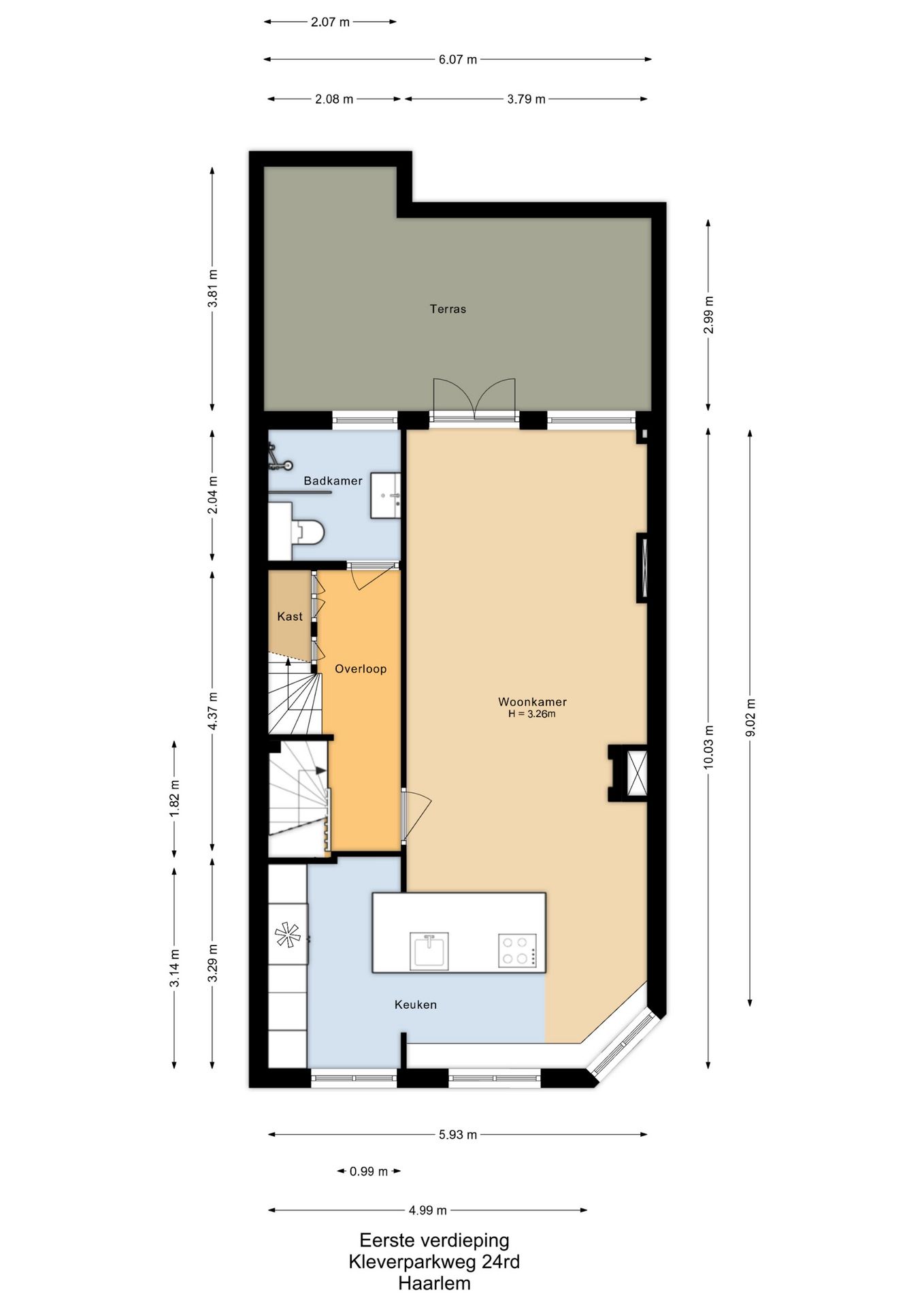 Spacious upper apartment with roof terrace in popular Kleverpark, Haarlem — 38